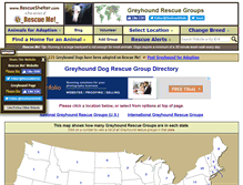 Tablet Screenshot of greyhound.rescueshelter.com