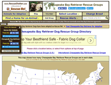 Tablet Screenshot of chesapeakebayretriever.rescueshelter.com