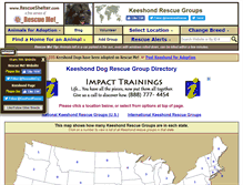 Tablet Screenshot of keeshond.rescueshelter.com