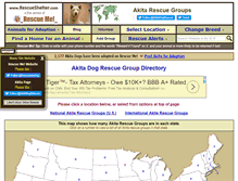 Tablet Screenshot of akita.rescueshelter.com