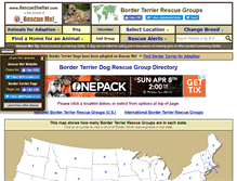 Tablet Screenshot of borderterrier.rescueshelter.com