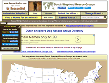 Tablet Screenshot of dutchshepherd.rescueshelter.com