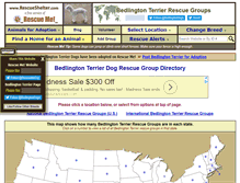 Tablet Screenshot of bedlingtonterrier.rescueshelter.com