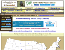 Tablet Screenshot of gordonsetter.rescueshelter.com