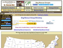 Tablet Screenshot of dog.rescueshelter.com