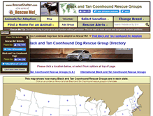 Tablet Screenshot of coonhound.rescueshelter.com