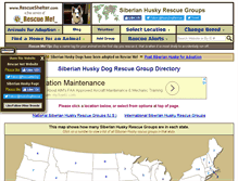 Tablet Screenshot of husky.rescueshelter.com