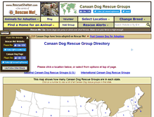 Tablet Screenshot of canaandog.rescueshelter.com